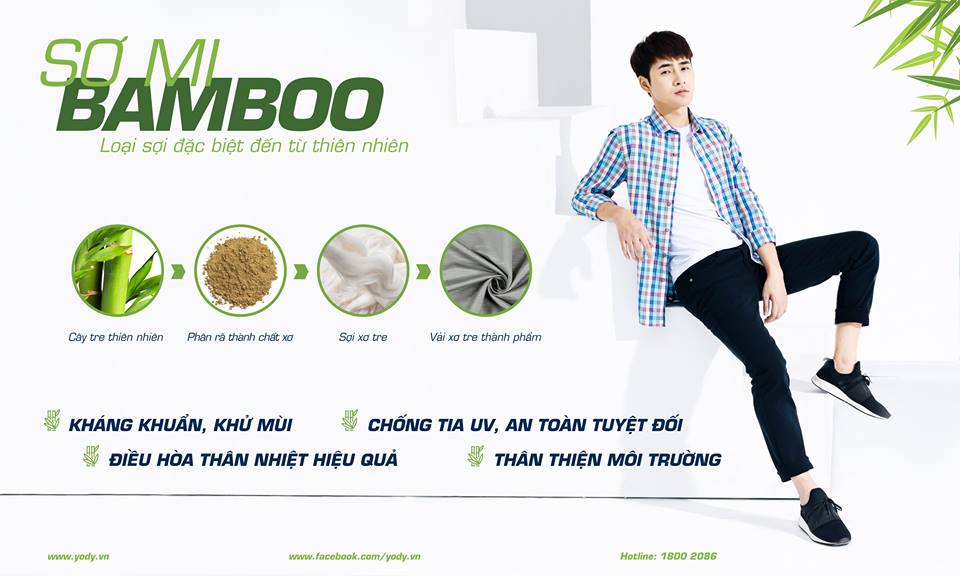 áo sơ mi vải bambo